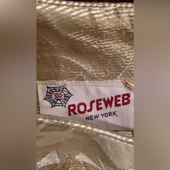 Vintage 50s Gold Lamé Cocktail Dress - Label is size 10 - Picture 4 of 11